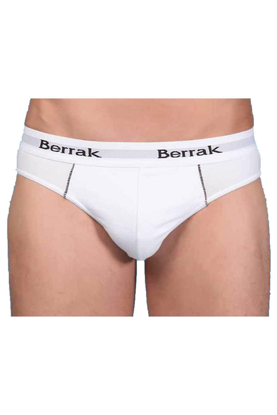 Berrak Erkek Lastik Yazılı Likra Slip Külot Resimli