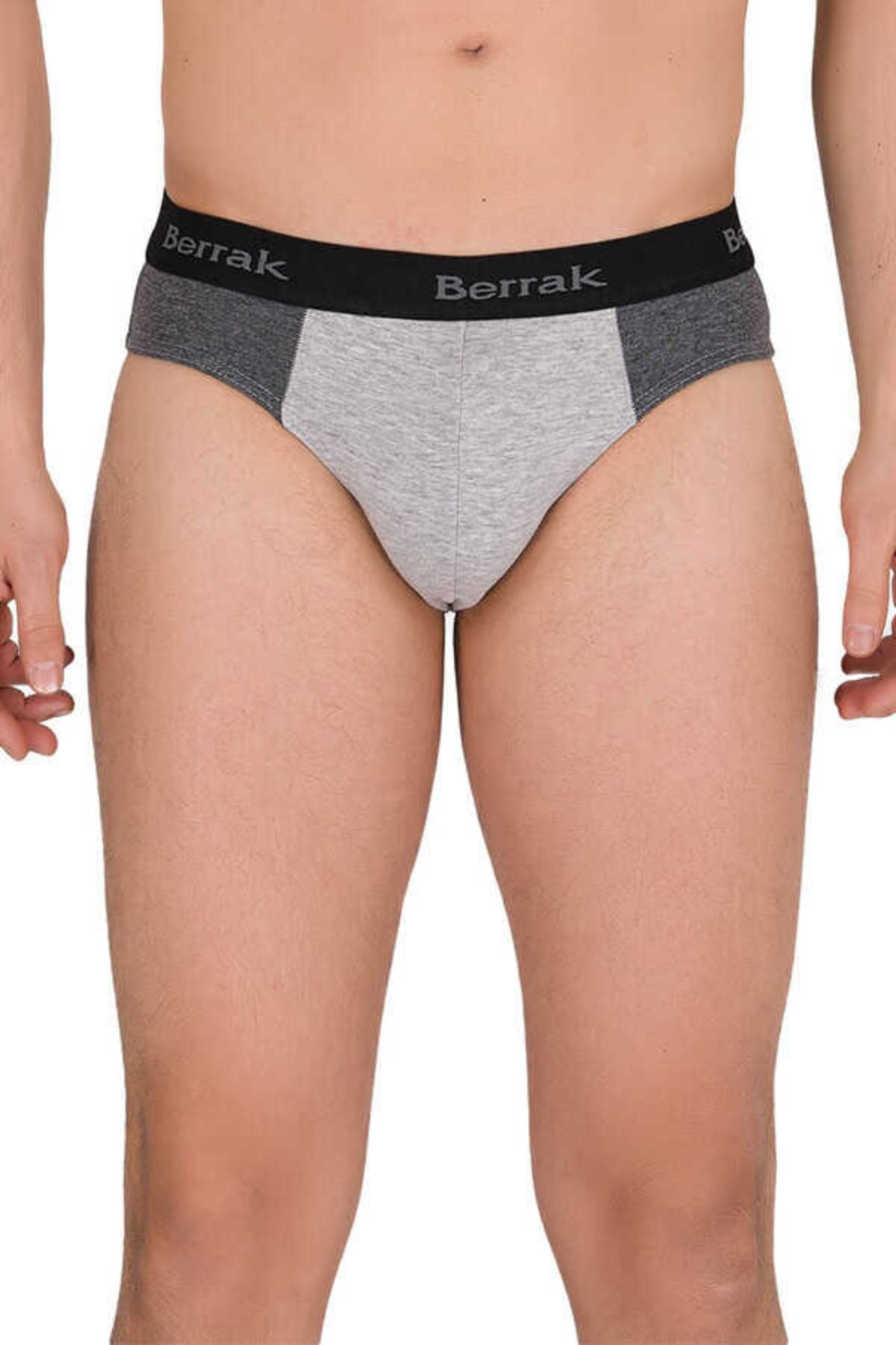 Berrak Erkek Lastik Yazılı Likra Slip Külot Resimli