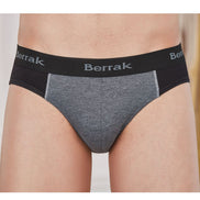 Berrak Erkek Lastik Yazılı Likra Slip Külot Resimli