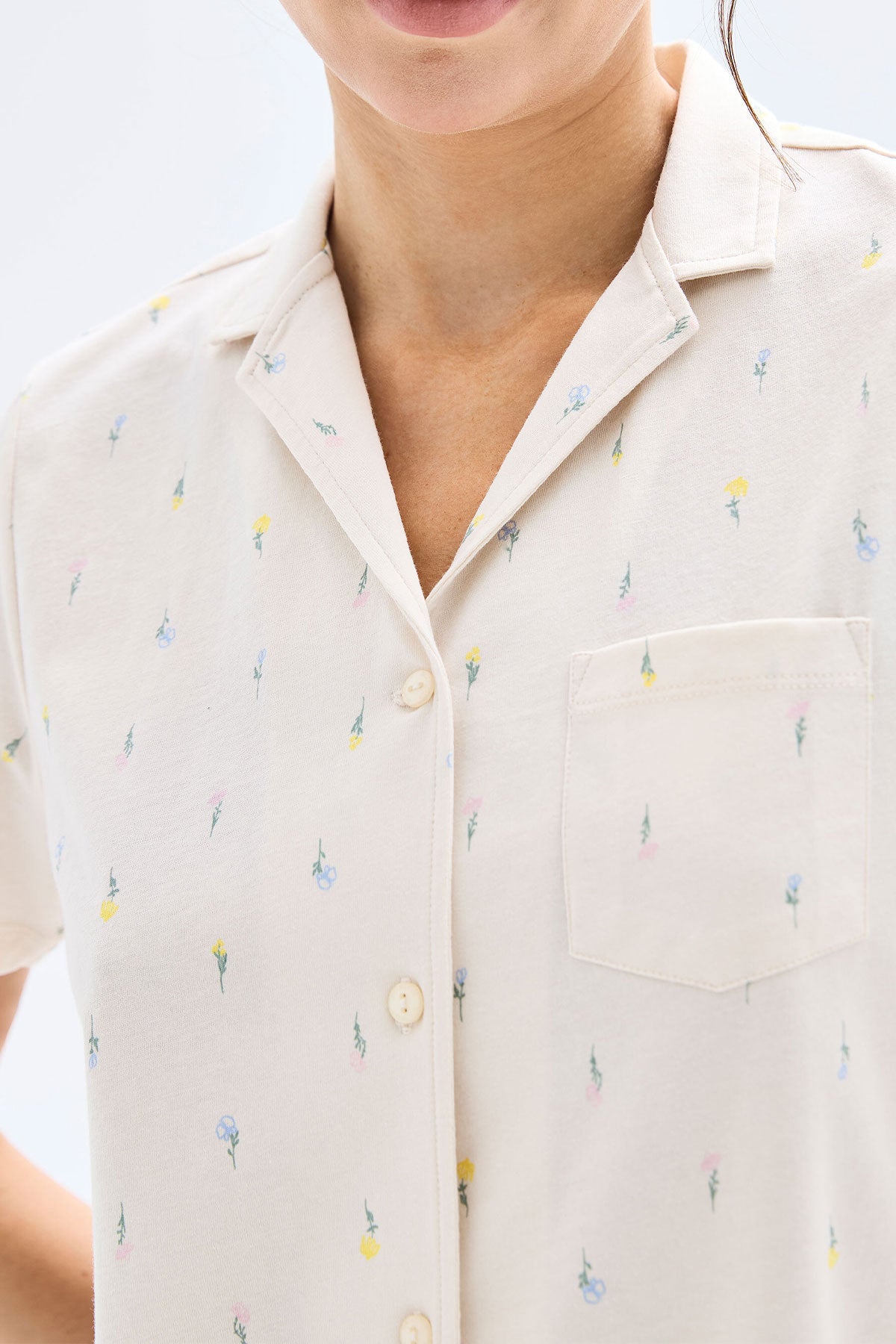 Blackspade Kadın Pijama Takımı Gömlek Yaka
