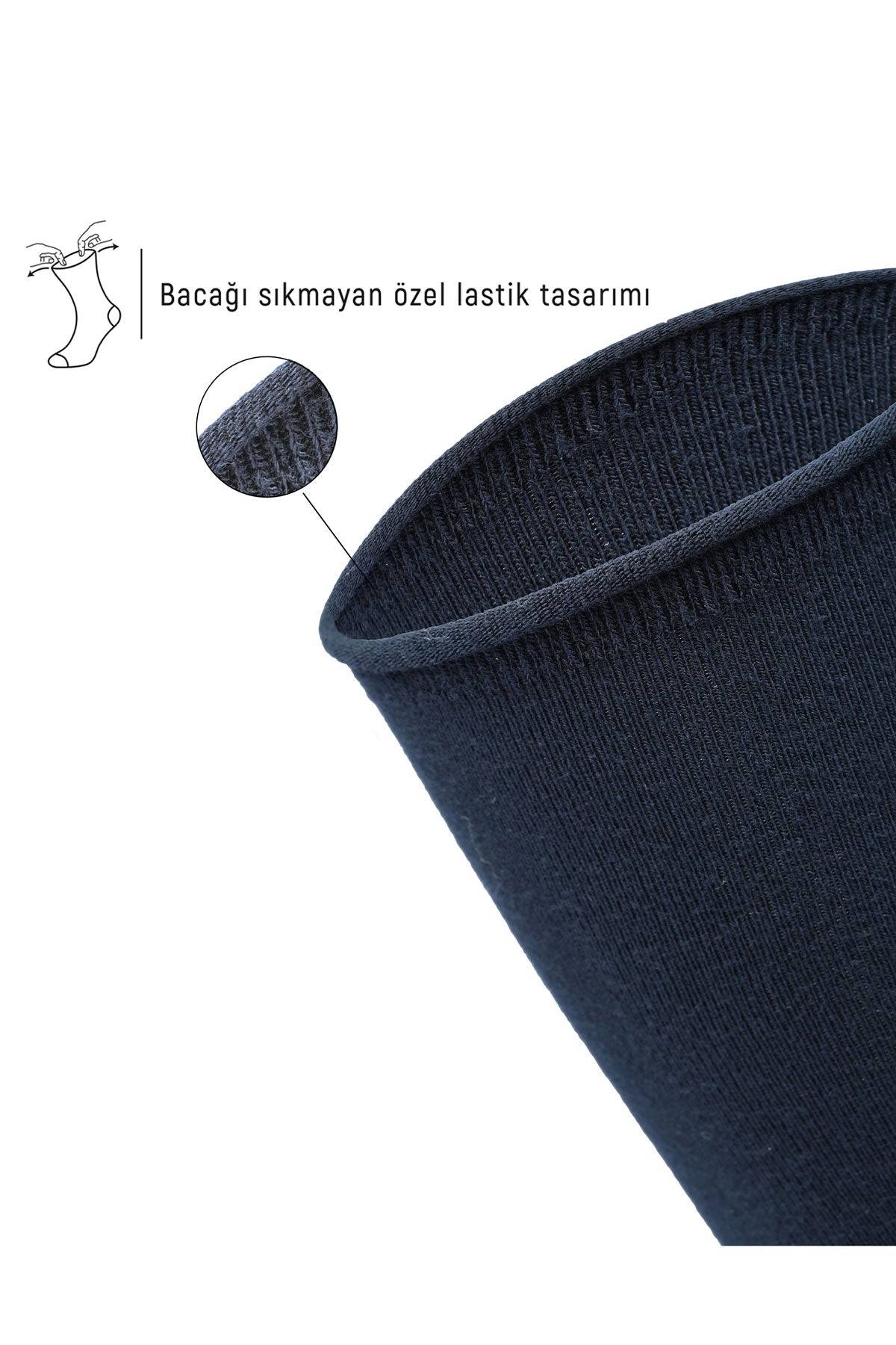 Bolero Erkek Soket Çorap Bambu Lastiksiz Roll Top