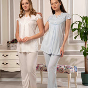 Bone Kadın Pijama Takımı Viskon Nevrürlü