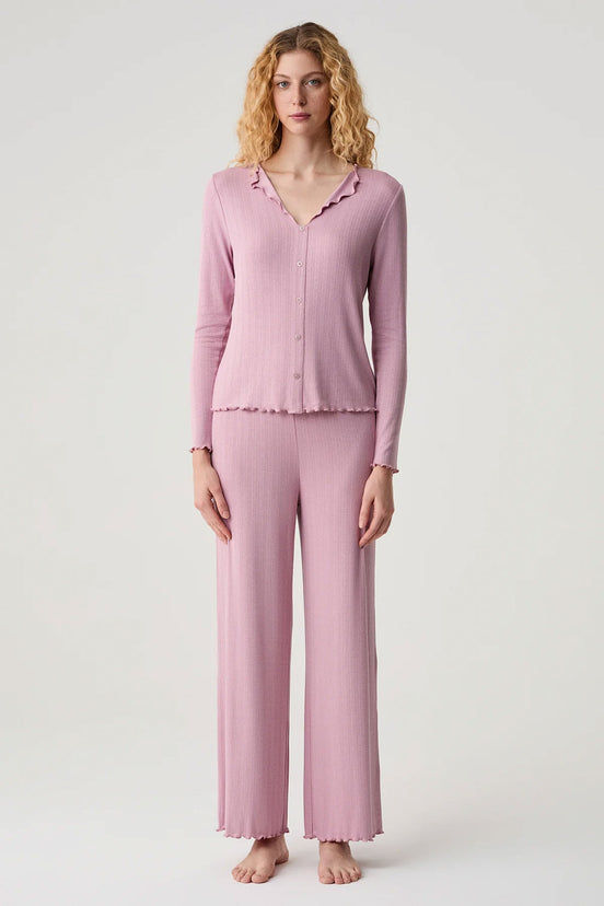 Catherine's Kadın Pijama Takımı Pointel Kumaş Rahat Kesim