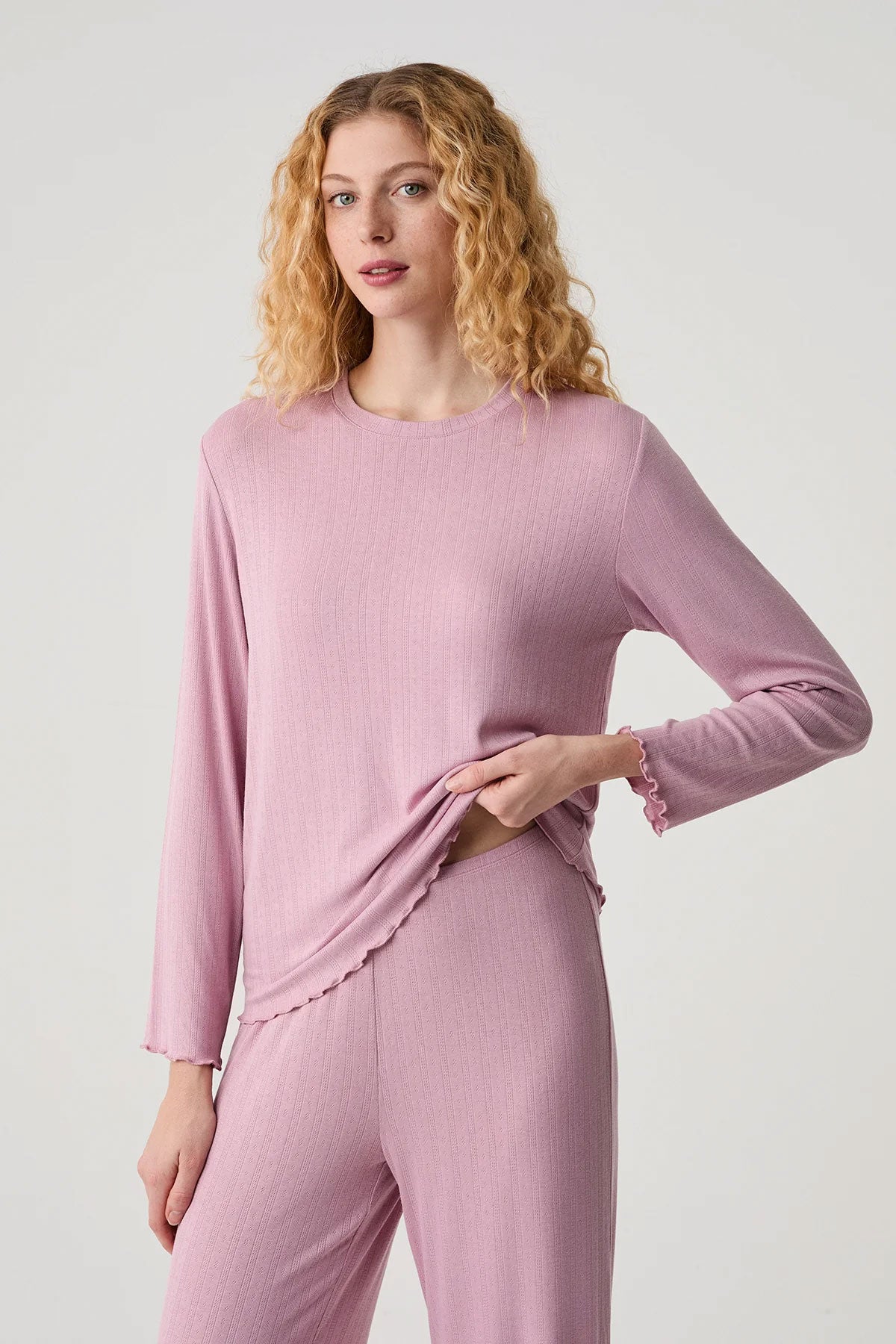 Catherine's Kadın Pijama Takımı Pointel Kumaş Rahat Kesim