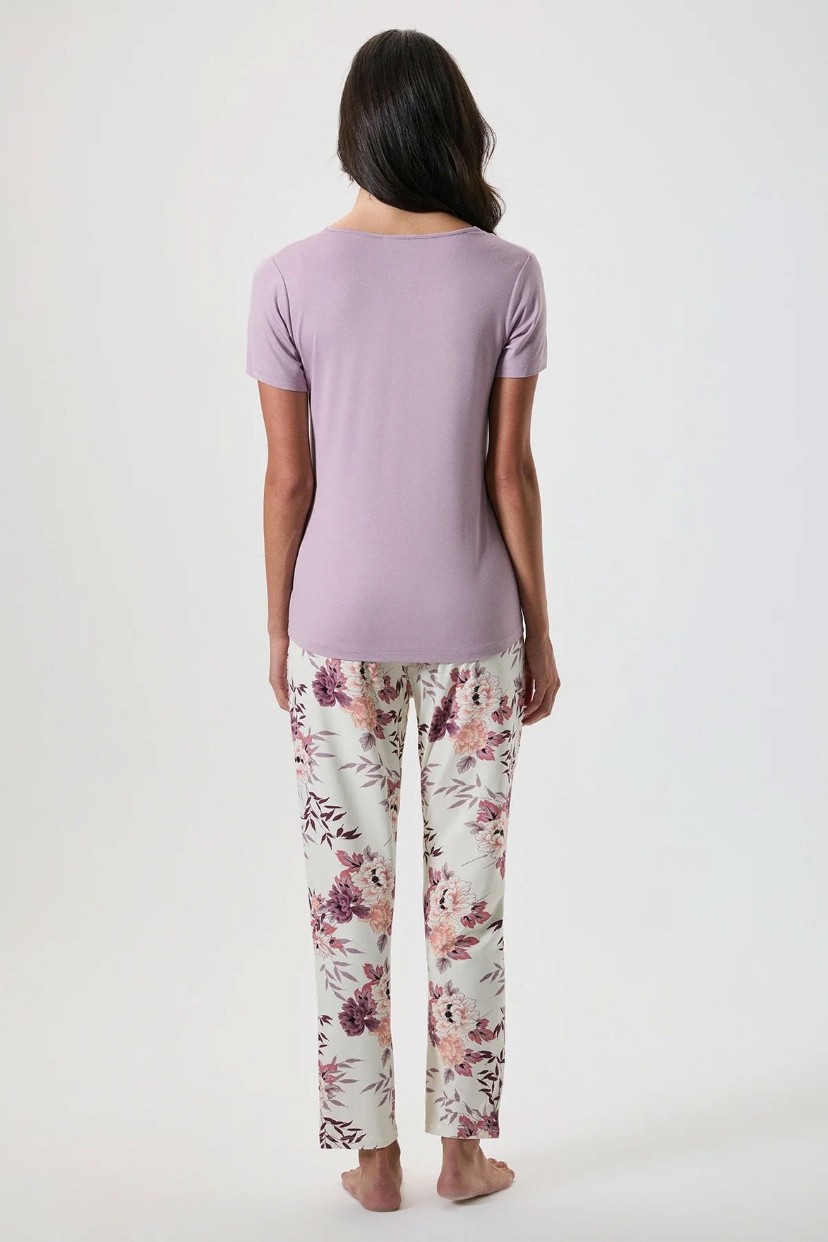 Catherine's Kadın Pijama Takımı Saten Yaka Detaylı