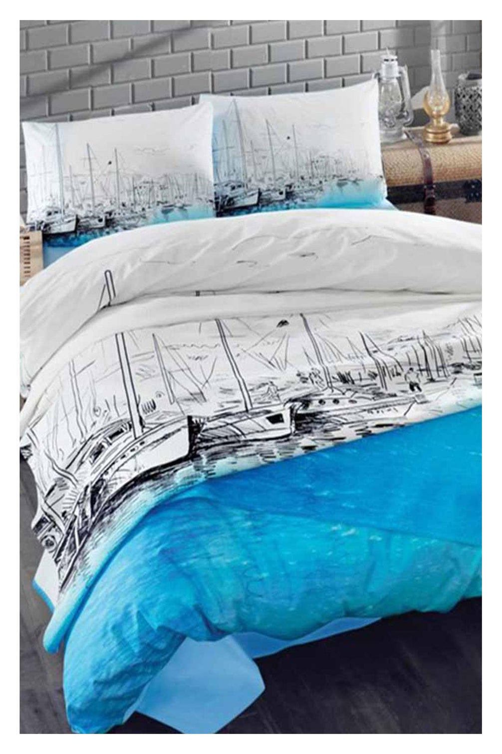 Cottonbox Nevresim Takımı Maritime Ship Ranforce Çift Kişilik