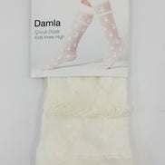 Daymod Kız Çocuk İnce Dizaltı Çorap Damla Desenli
