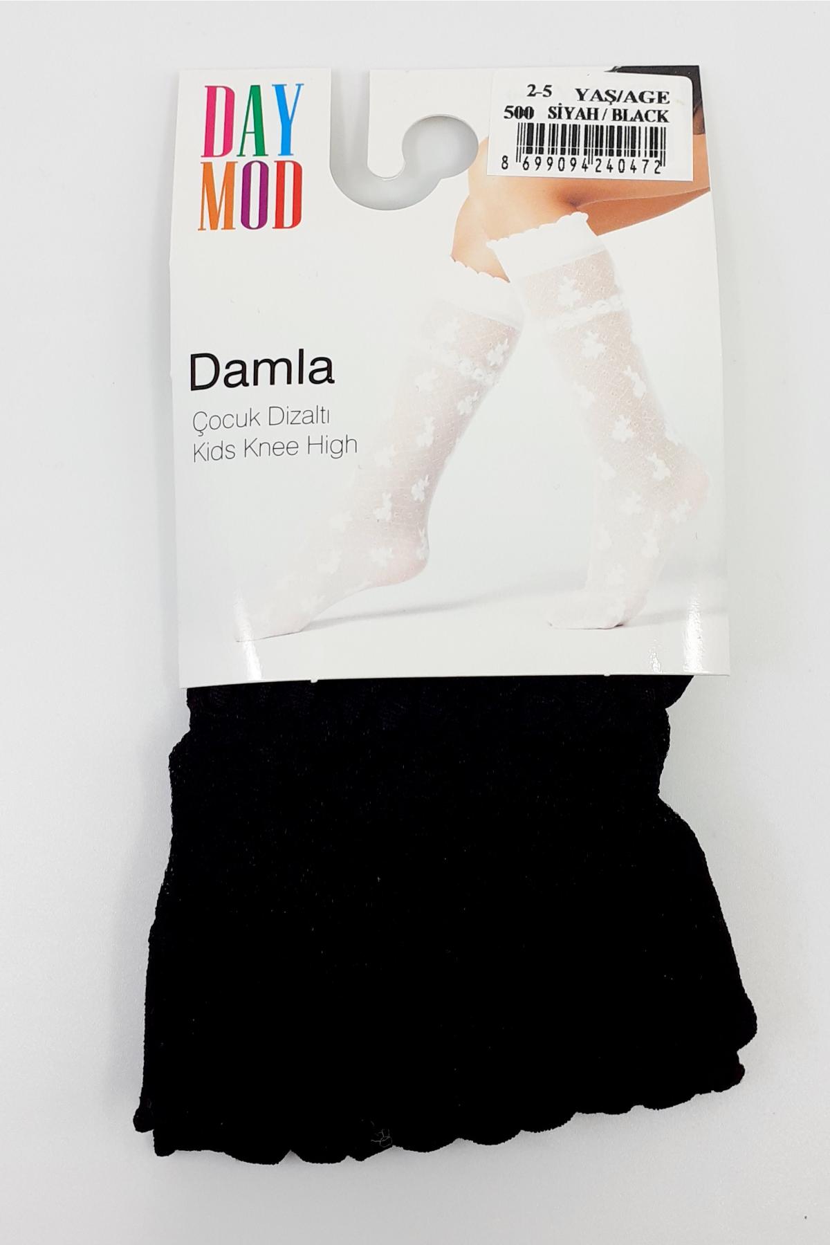 Daymod Kız Çocuk İnce Dizaltı Çorap Damla Desenli