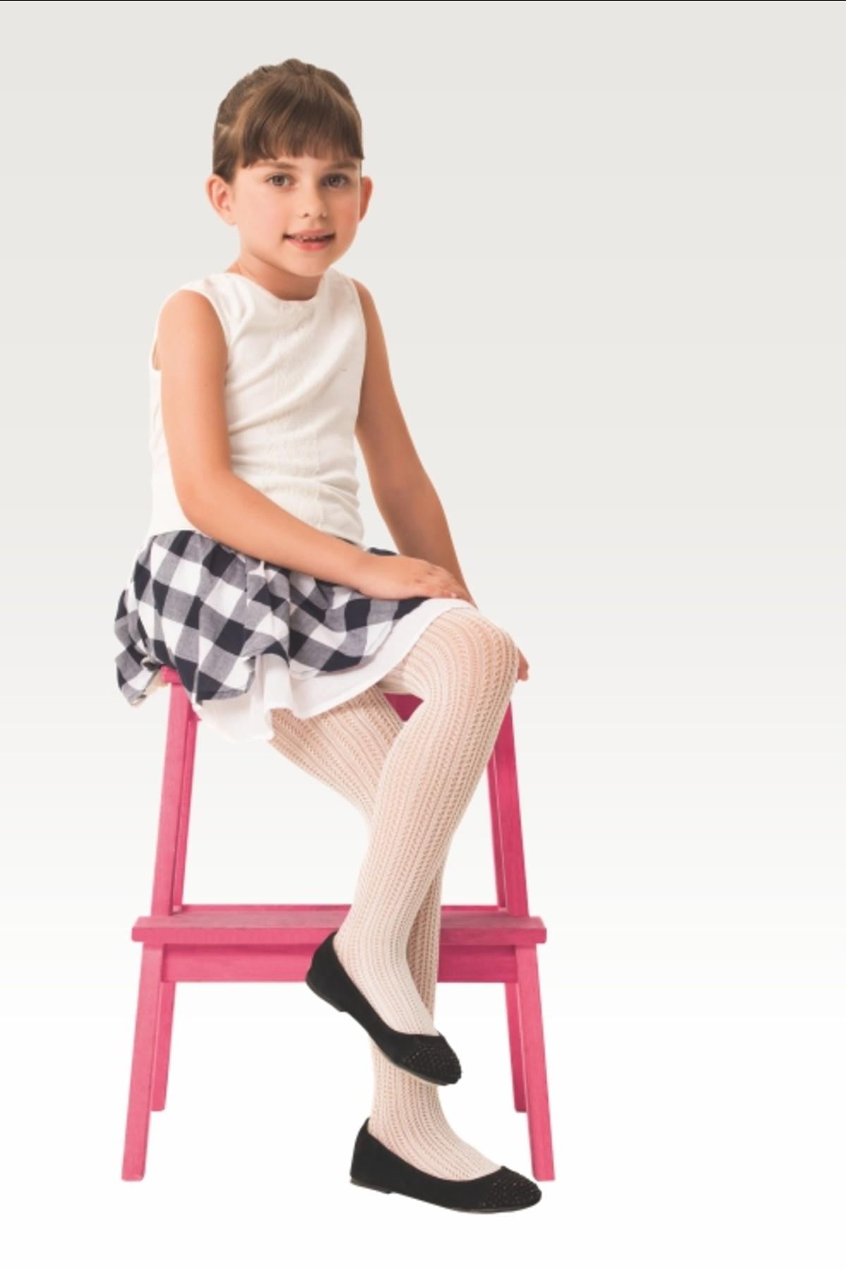 Daymod Kız Çocuk İnce Külotlu Çorap Peri File Desenli