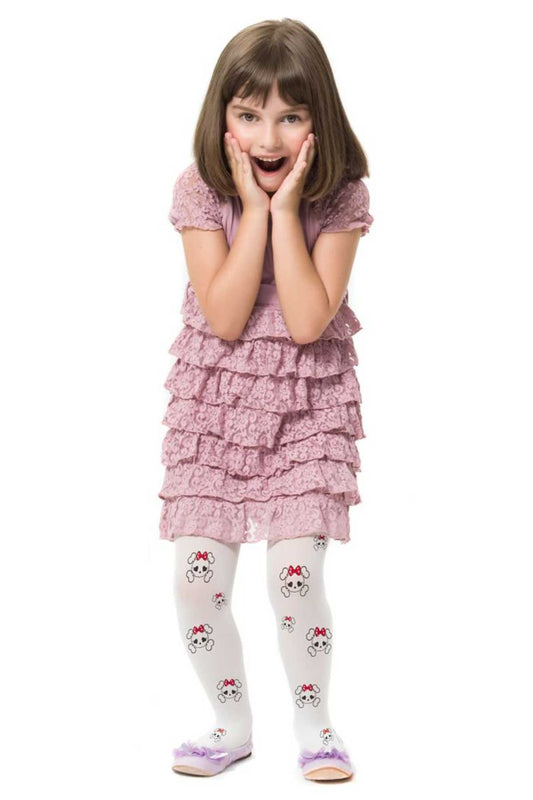 Daymod Kız Çocuk İnce Külotlu Çorap Süslü Desenli Mikro