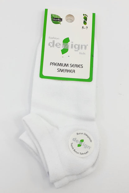 Design Erkek Çocuk Patik Çorap Bambu Düz