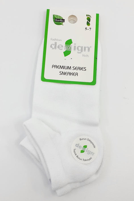 Design Erkek Çocuk Patik Çorap Bambu Düz