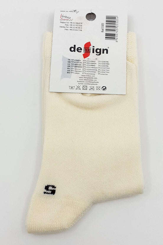 Design Erkek Çocuk Soket Çorap Düz Likralı