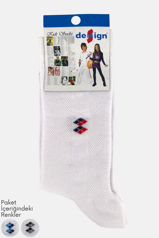 Design Erkek Çocuk Soket Çorap Lacoste-7 Likralı