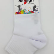 Design Erkek Çocuk Yarım Konç Çorap Düz