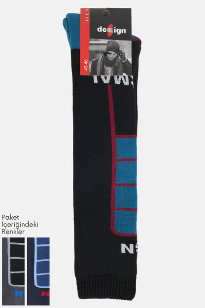 Design Erkek Pantolon Çorabı Havlu Termal