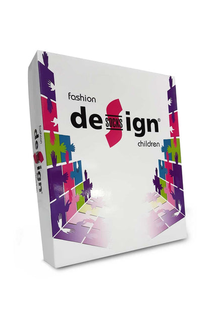 Design Kız Çocuk Soket Çorap Kabartma Kalp File