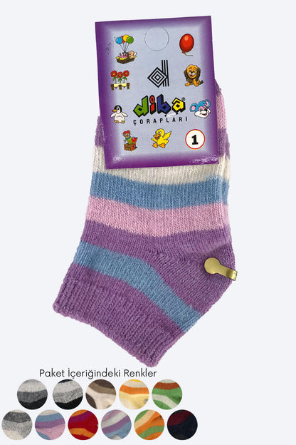 Diba Kız Çocuk Patik Çorap Lambswool Likralı Çemberli