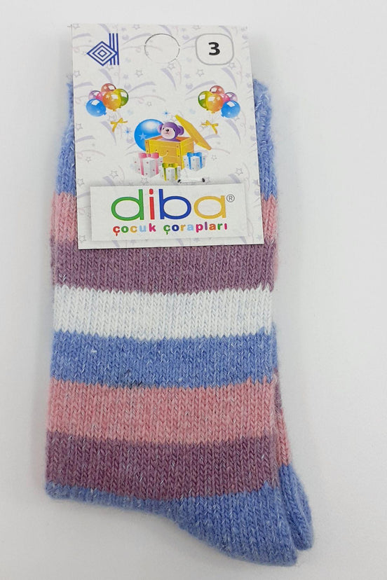 Diba Kız Çocuk Soket Çorap Lambswool Likralı Çemberli