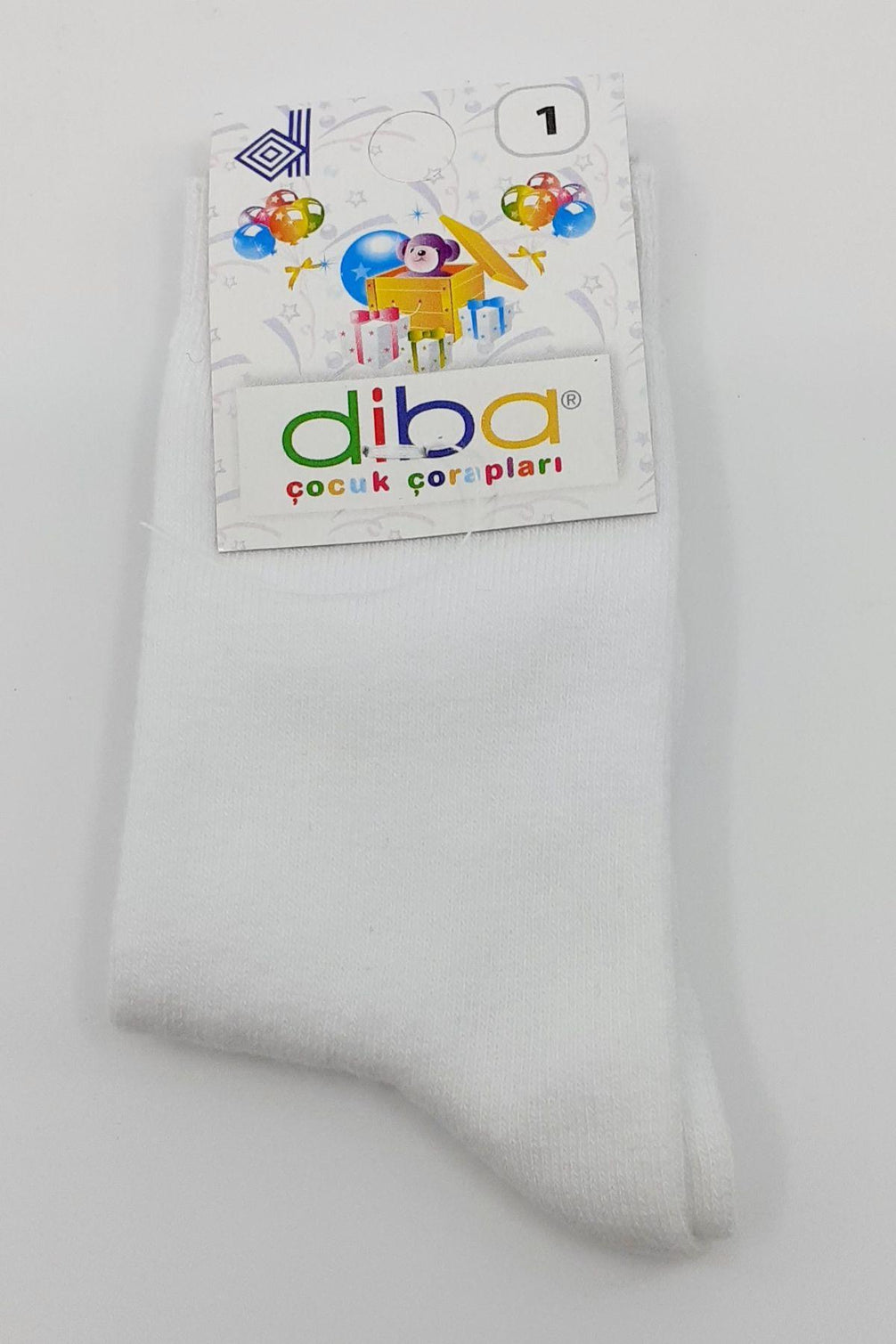 Diba Unisex Çocuk Soket Çorap Penye Likralı Düz