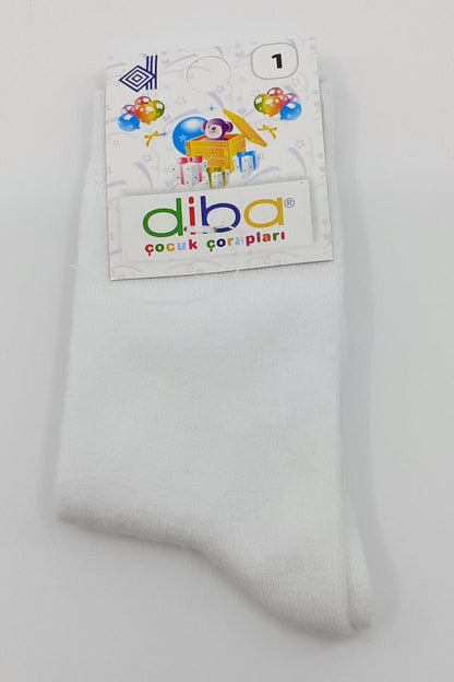 Diba Unisex Çocuk Soket Çorap Penye Likralı Düz