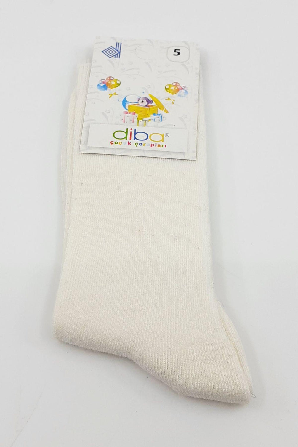 Diba Unisex Çocuk Soket Çorap Penye Likralı Düz
