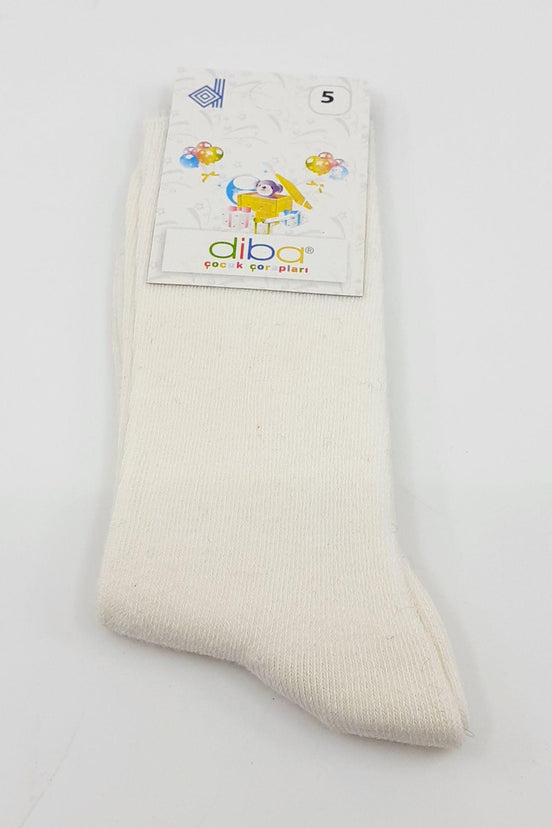 Diba Unisex Çocuk Soket Çorap Penye Likralı Düz