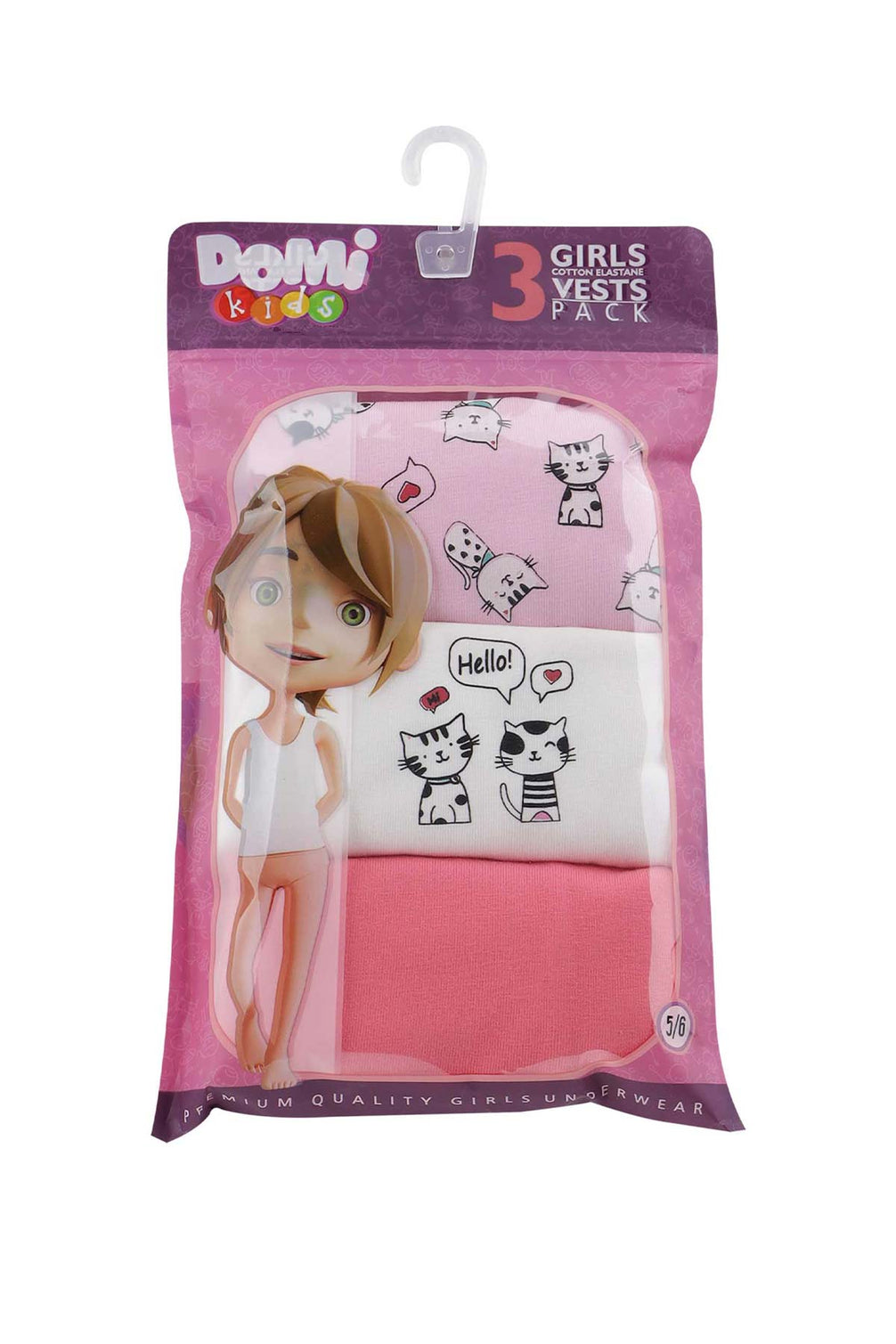 Domi Kids Kız Çocuk Atlet 3'lü