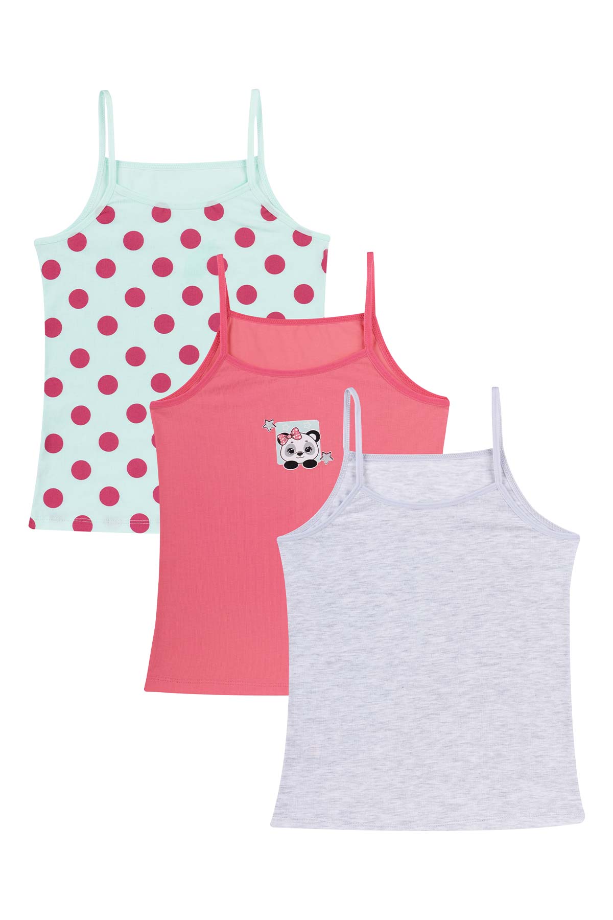 Domi Kids Kız Çocuk Atlet 3'lü