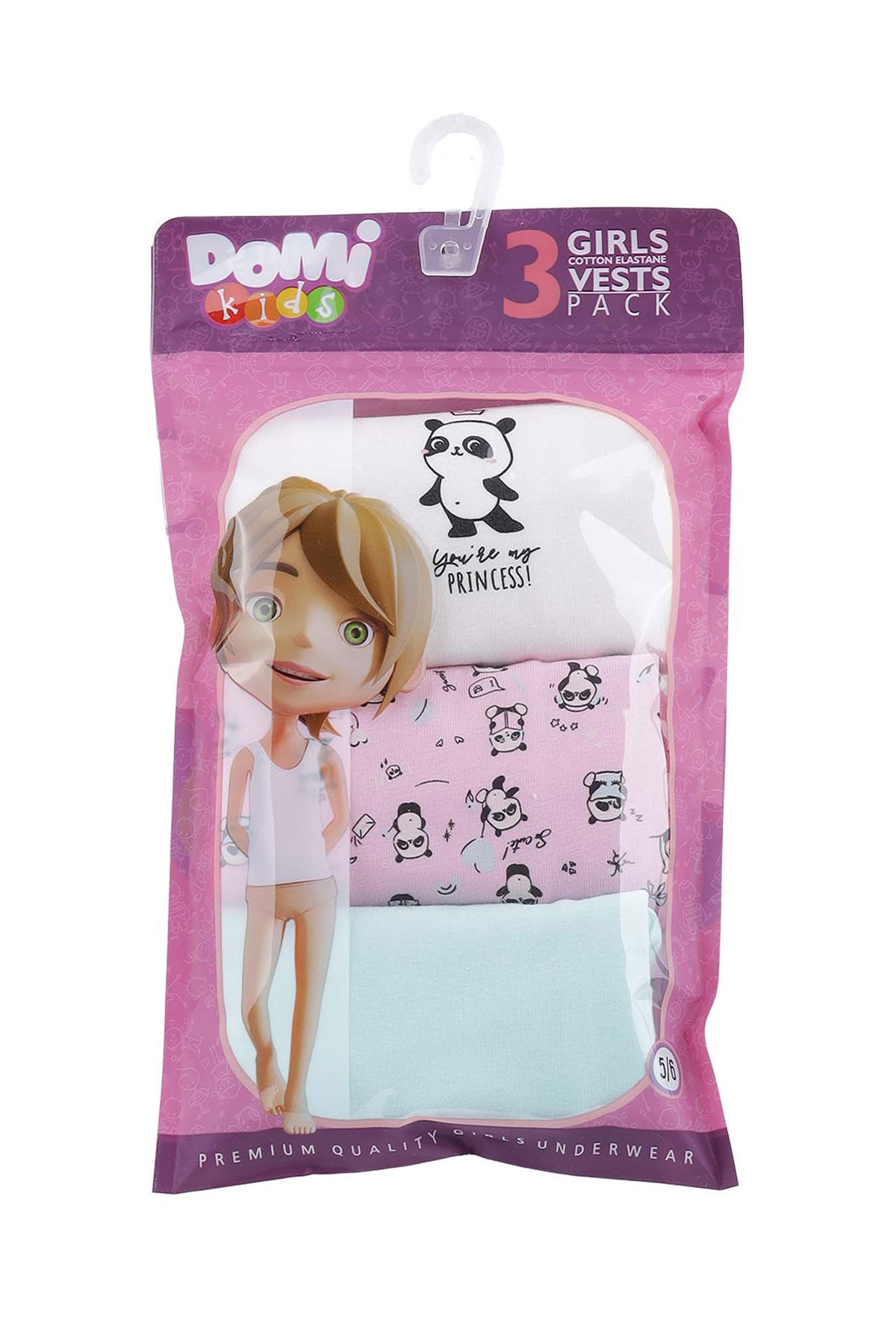 Domi Kids Kız Çocuk Atlet 3'lü