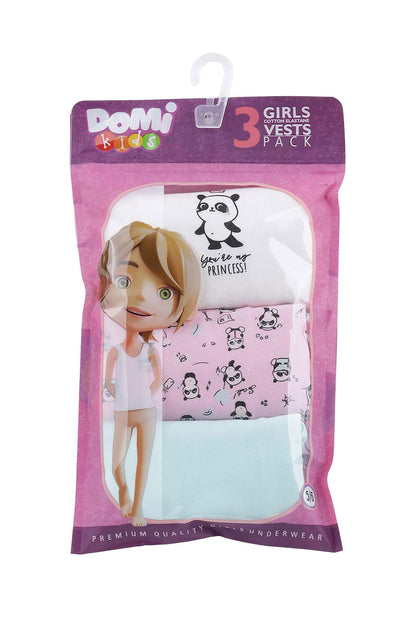 Domi Kids Kız Çocuk Atlet 3'lü