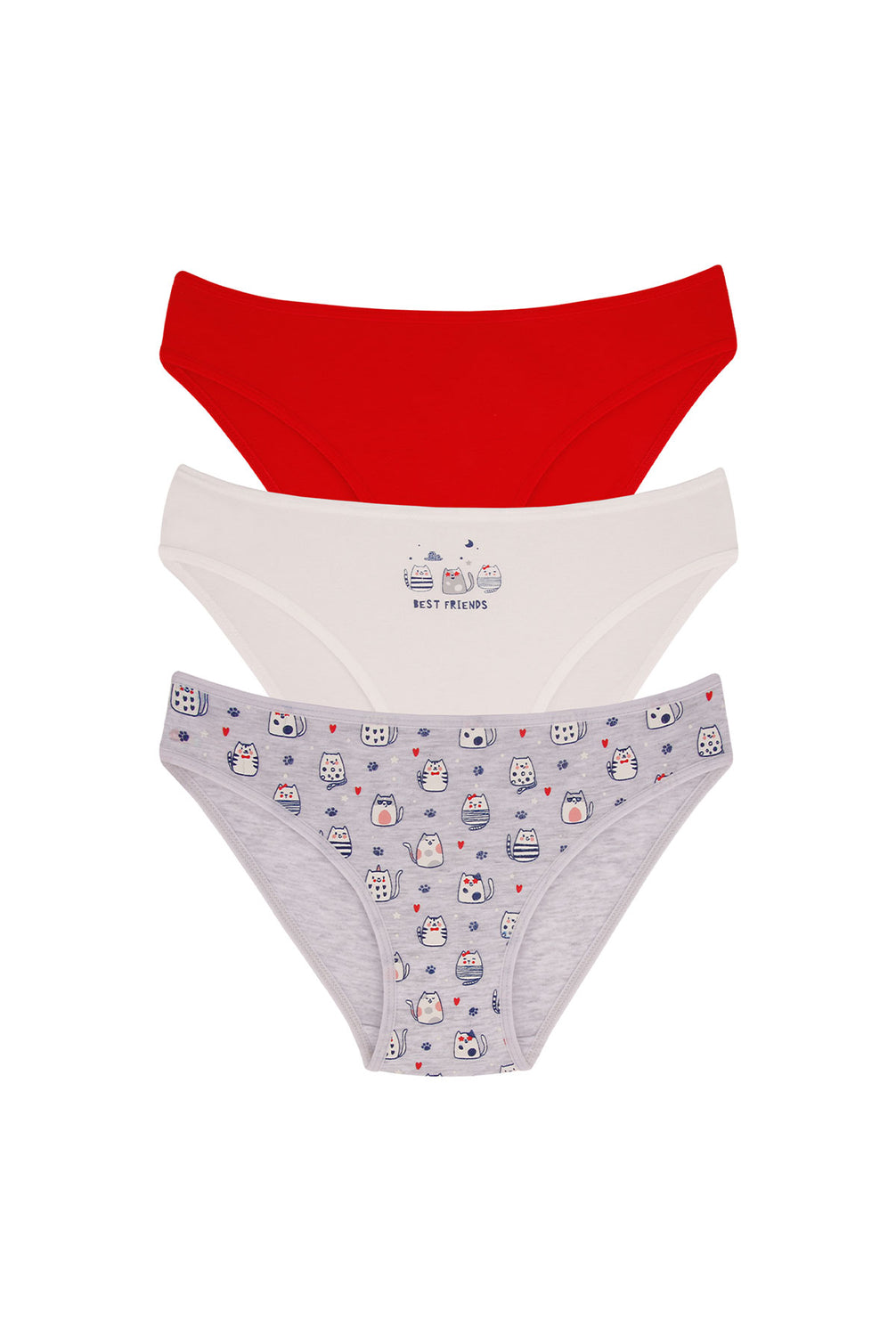 Domi Kids Kız Çocuk Bikini Külot 3'lü