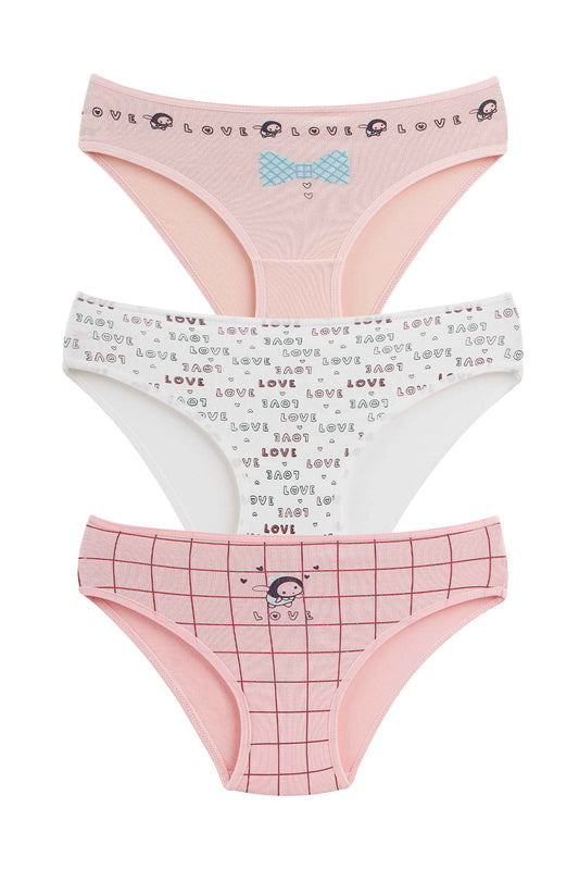Domi Kids Kız Çocuk Bikini Külot Baskılı