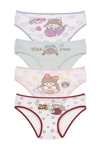 Domi Kids Kız Çocuk Bikini Külot Baskılı