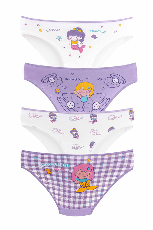 Domi Kids Kız Çocuk Bikini Külot Baskılı