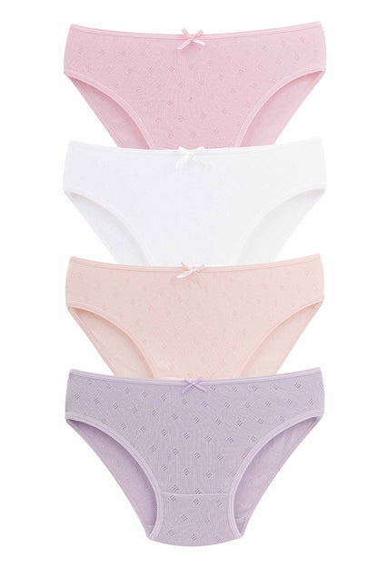Domi Kids Kız Çocuk Bikini Külot Transferli