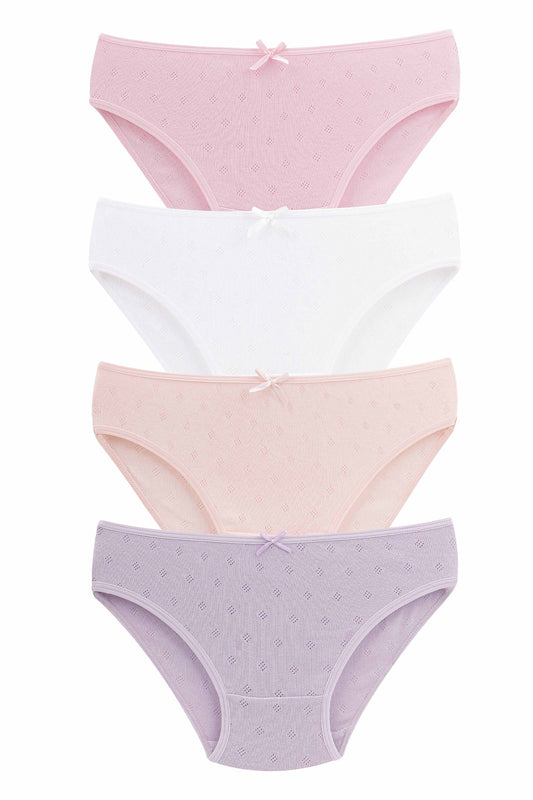 Domi Kids Kız Çocuk Bikini Külot Transferli