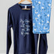 Dominant Kadın Pijama Takımı Uzun Kollu Çiçek Baskılı Pamuklu