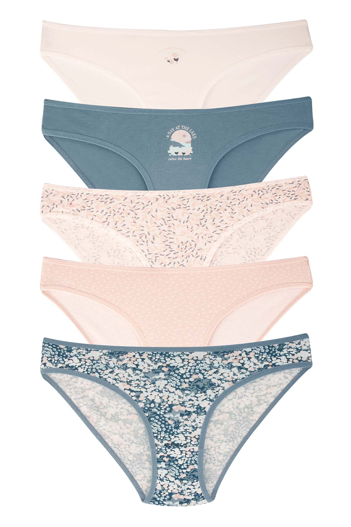 Dominant Kadın Slip Bikini Desenli Külot 5'li