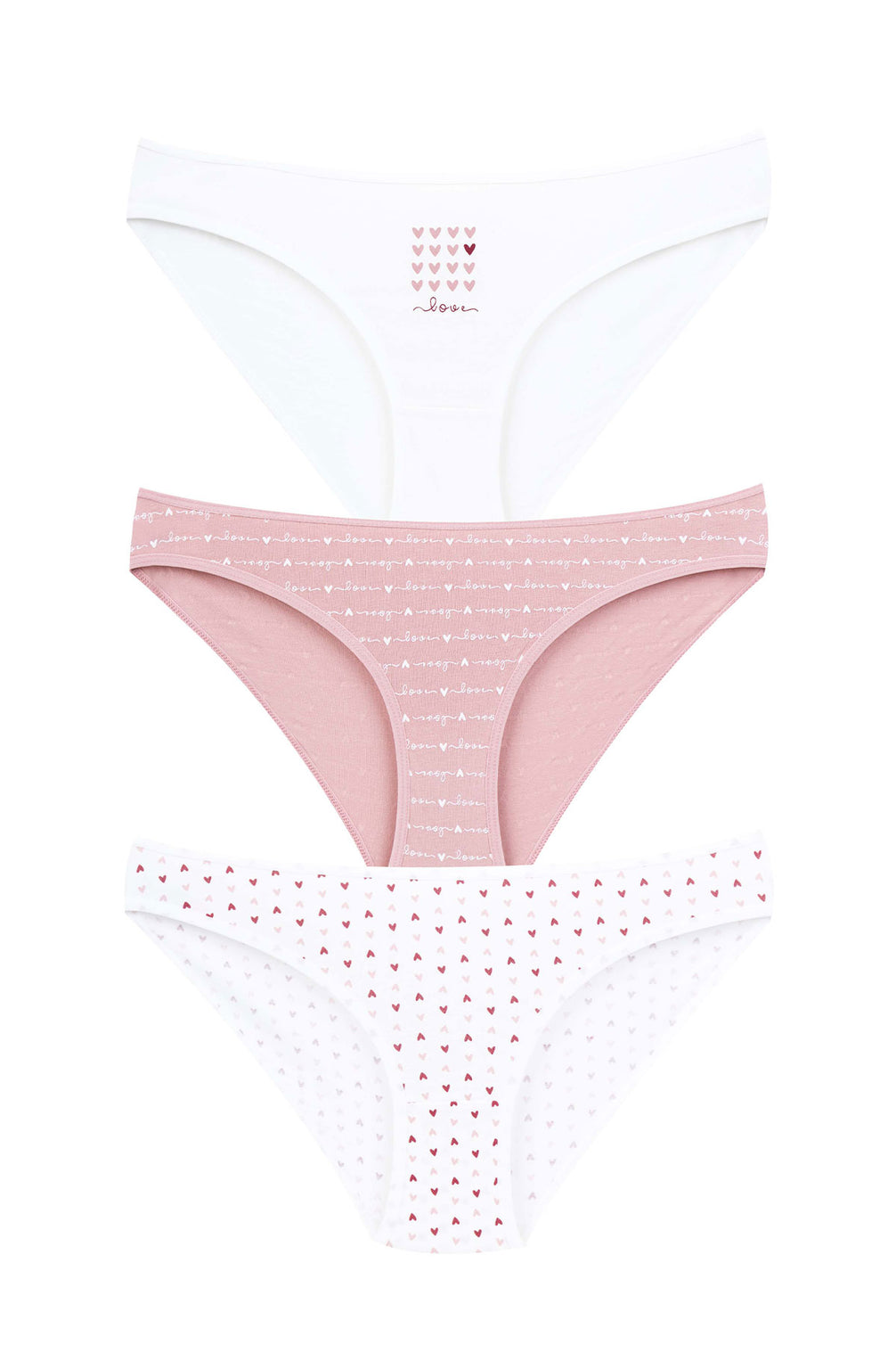 Dominant Kadın Slip Bikini Külot 3'lü  Desenli