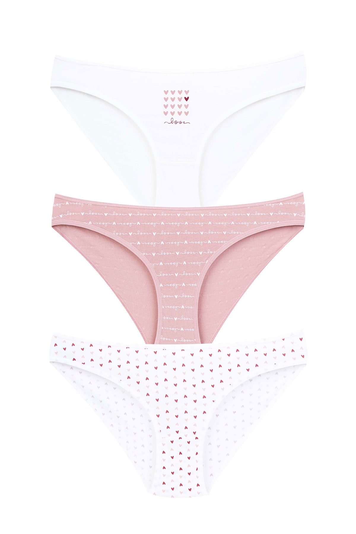 Dominant Kadın Slip Bikini Külot 3'lü  Desenli