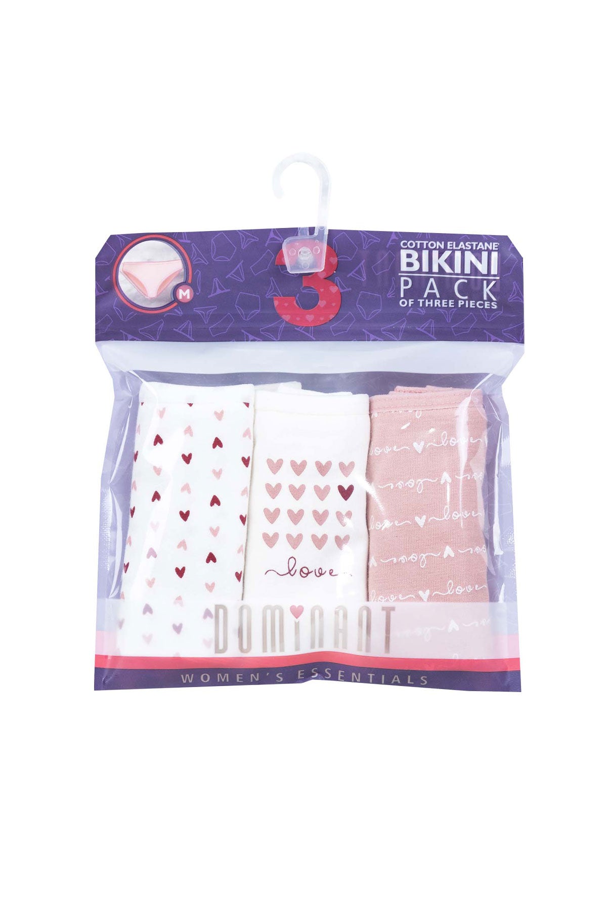 Dominant Kadın Slip Bikini Külot 3'lü  Desenli
