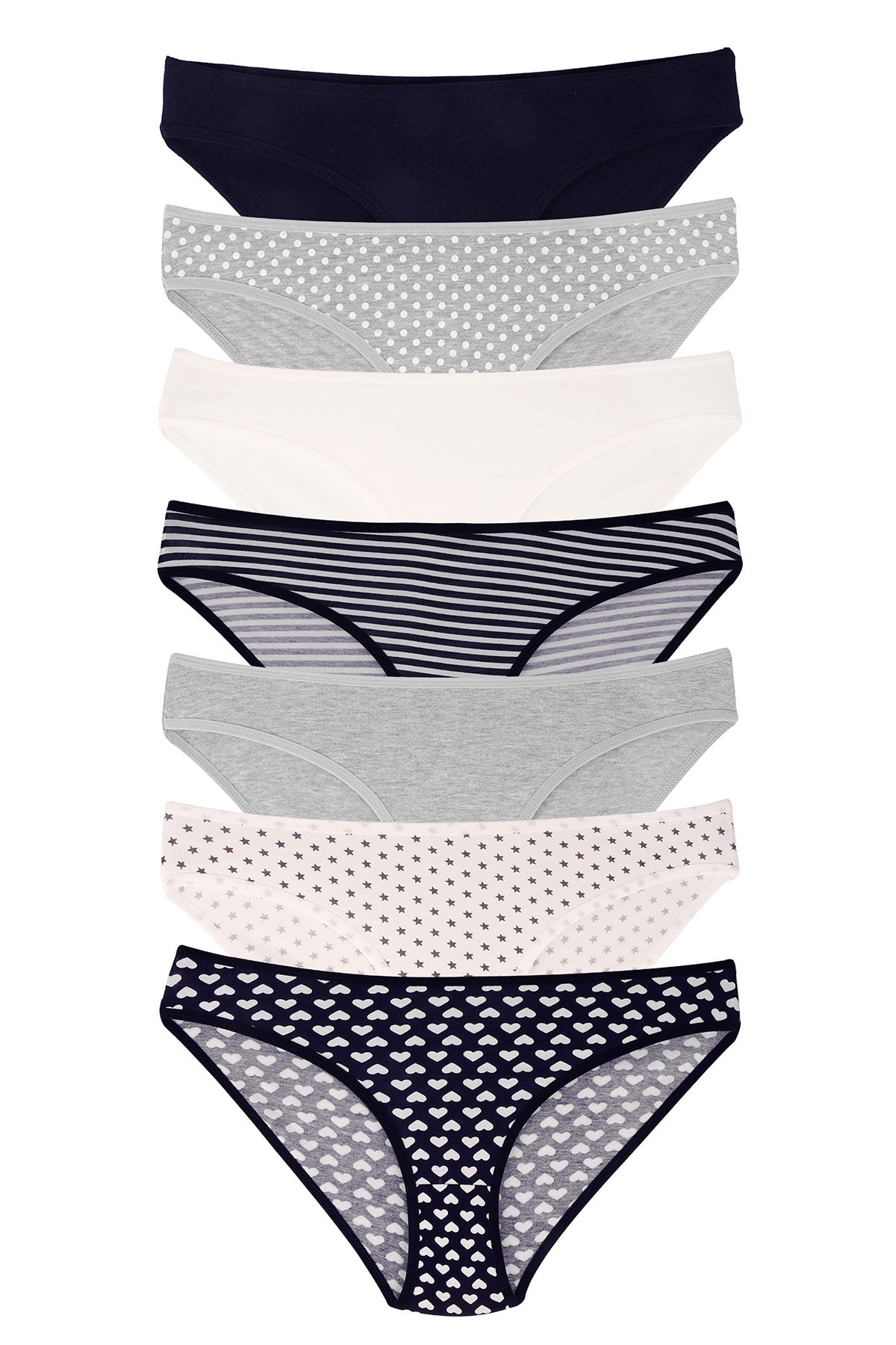 Dominant Kadın Slip Bikini Külot 7'li Desenli
