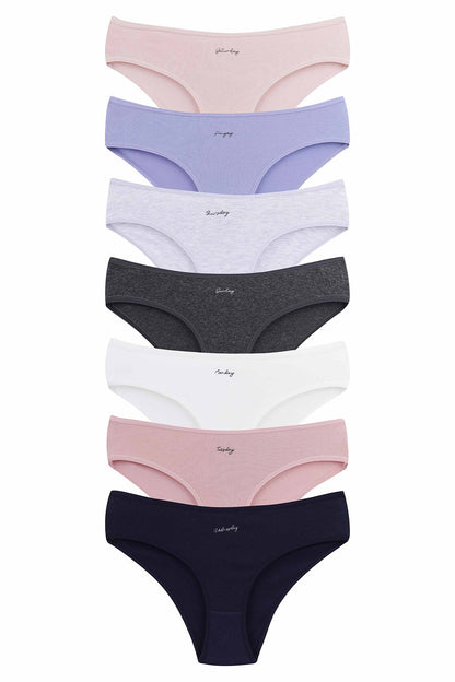 Dominant Kadın Slip Bikini Külot 7'li Desenli