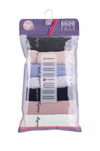 Dominant Kadın Slip Bikini Külot 7'li Desenli