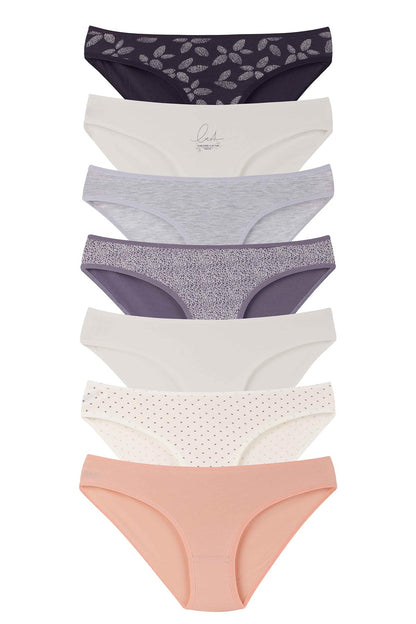 Dominant Kadın Slip Bikini Külot 7'li Desenli