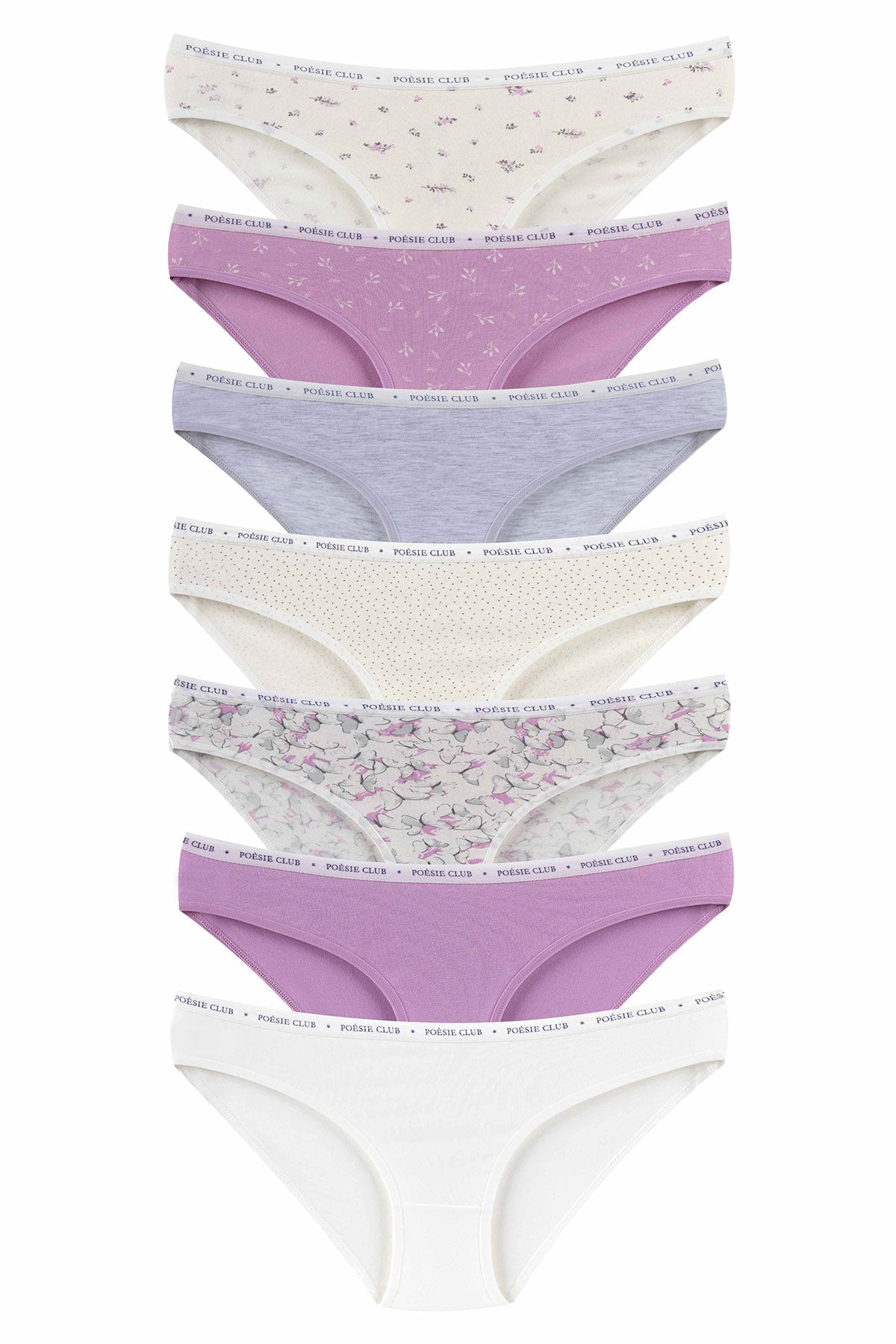 Dominant Kadın Slip Bikini Külot 7'li Desenli