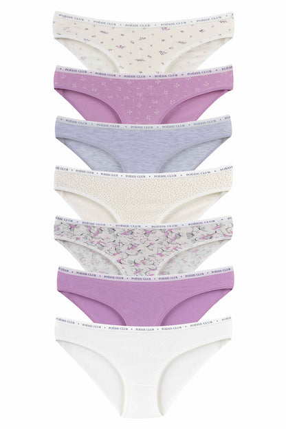 Dominant Kadın Slip Bikini Külot 7'li Desenli