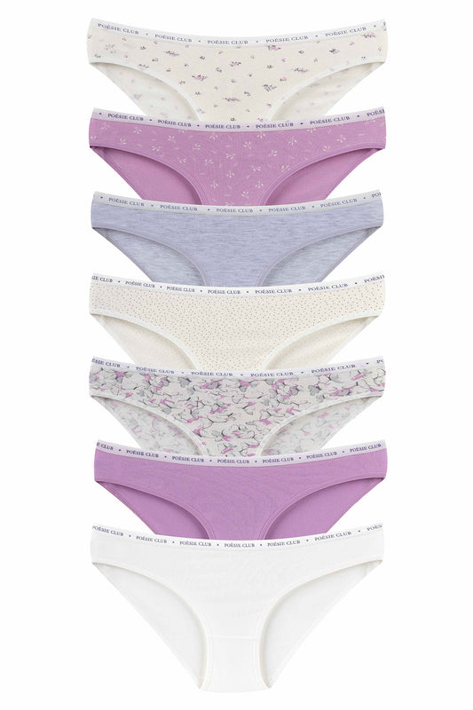 Dominant Kadın Slip Bikini Külot 7'li Desenli