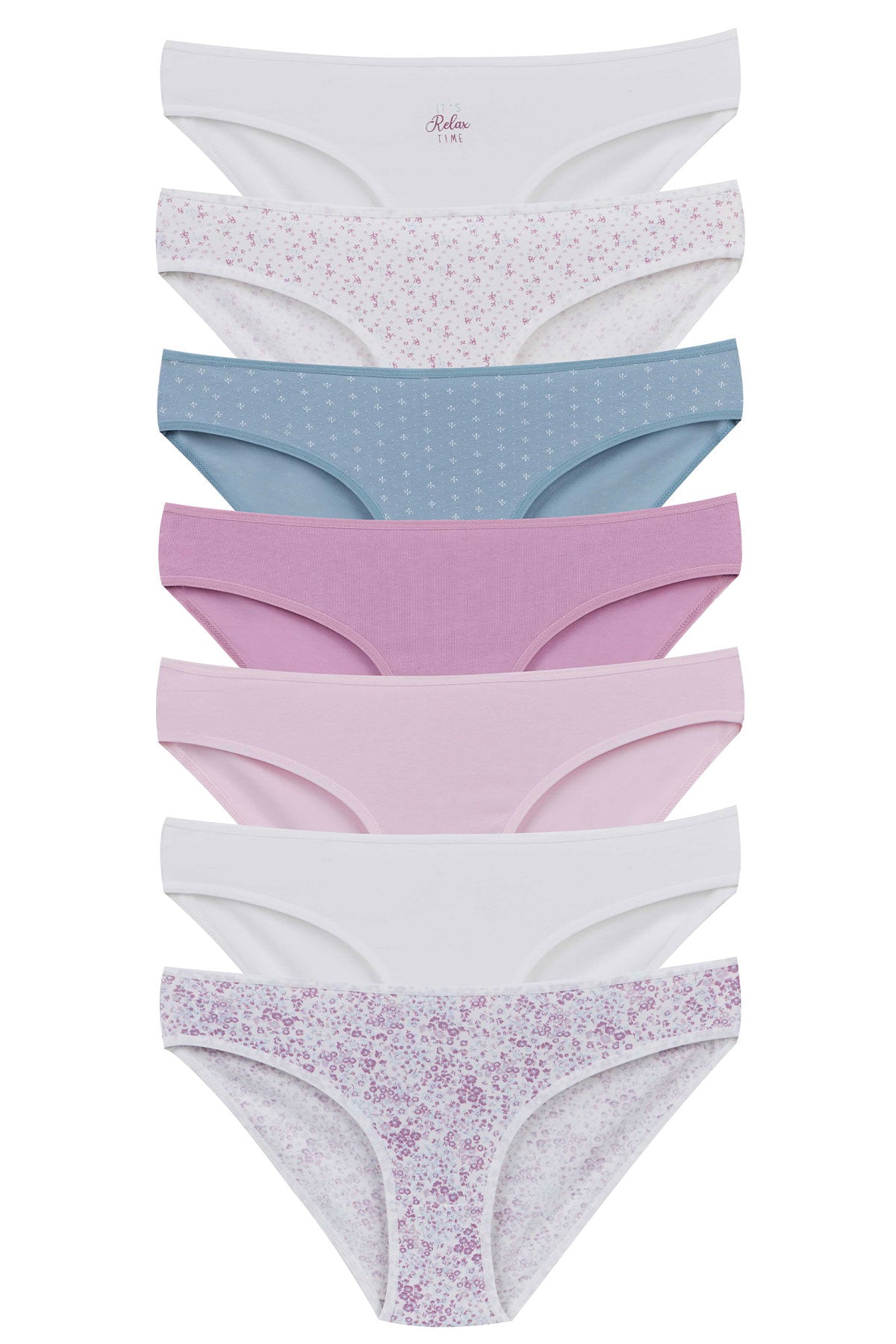Dominant Kadın Slip Bikini Külot 7'li Desenli